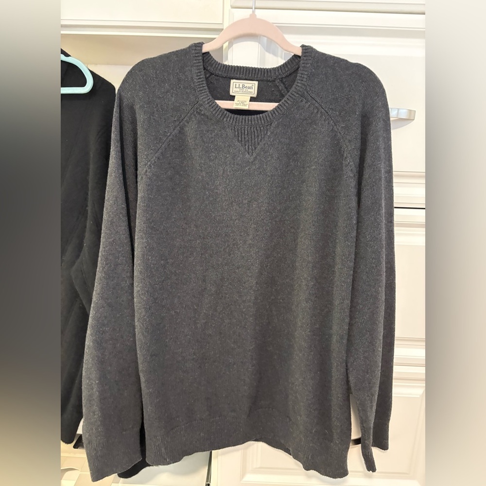 L.L. Bean Men's Charcoal Crewneck Sweater